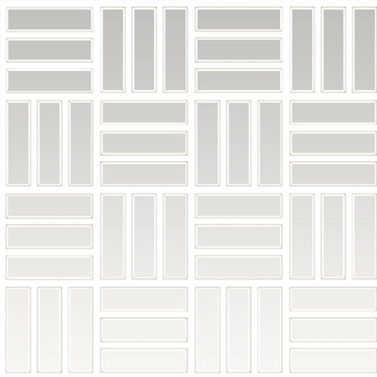 Daltile Color Wheel Mosaic 1" X 3" Lattice Weave Glossy Arctic White