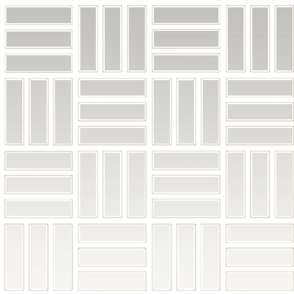 Daltile Color Wheel Mosaic 1" X 3" Lattice Weave Matte Matte Arctic White