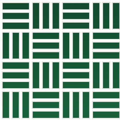 Daltile Color Wheel Mosaic 1" X 3" Lattice Weave Glossy Emerald