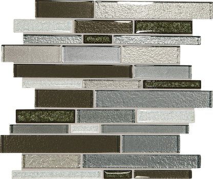 Daltile Crystal Shores 12" X 14" Mosaic Random Interlocking Emerald Isle