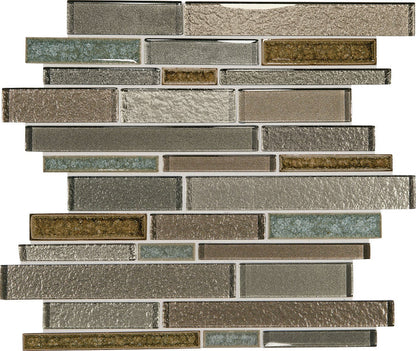 Daltile Crystal Shores 12" X 14" Mosaic Random Interlocking Sapphire Lagoon