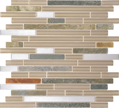 Daltile Endeavors 12" X 12" Mosaic Random Meditation Blnd