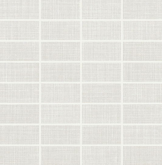Daltile Fabric Art 1" X 3" Mosaic Straight Joint Modern Textile White