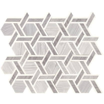 Daltile Fonte 12" X 10" Rotating Hexagon Nautical Grey Blend