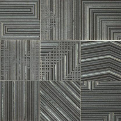 Daltile Geometric Fusion 8" X 8" Mixed Graphite