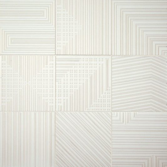 Daltile Geometric Fusion 8" X 8" Mixed Pearl