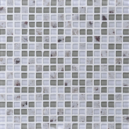 Daltile Granite Radiance 12" X 12" Straight Joint Mosaic Kashmir Wht Bld