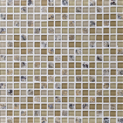 Daltile Granite Radiance 12" X 12" Straight Joint Mosaic New Ven Gold Bl