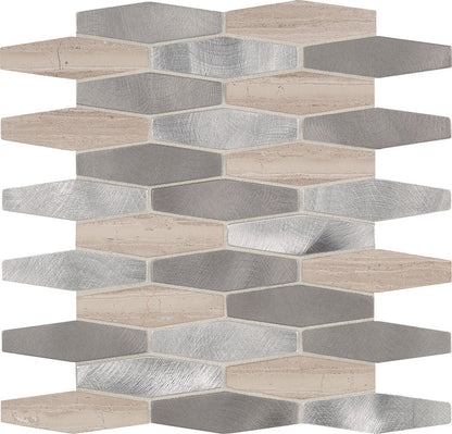 Daltile Fanfare Infinite Mirage 1" X 4" Stretched Hexagon Endless Reverie