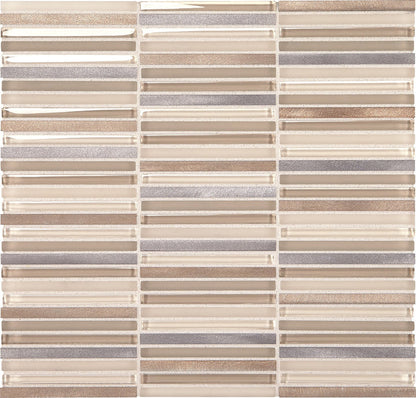 Daltile Fanfare Lucent Skies 12" X 12" Stacked Mosaic Sunlit Dawn