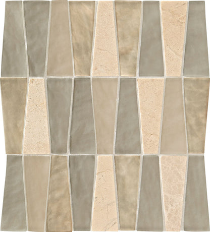 Daltile Fanfare Regal Pendant 11" X 12" Trapezoid Mosaic Aurelian Empress