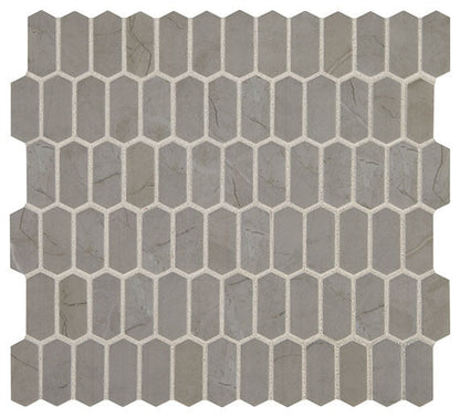 Daltile Fanfare Statuette 1" X 2" Picket Mosaic Paloma Gray