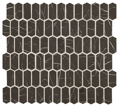 Daltile Fanfare Statuette 1" X 2" Picket Mosaic Night Shade