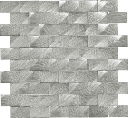 Daltile Anthology 1" X 2" 3D Brick Joint Steel
