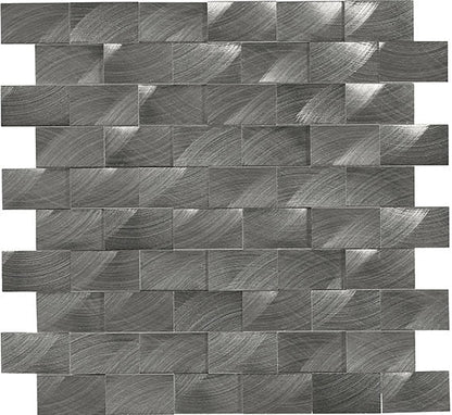 Daltile Anthology 1" X 2" 3D Brick Joint Gunmetal