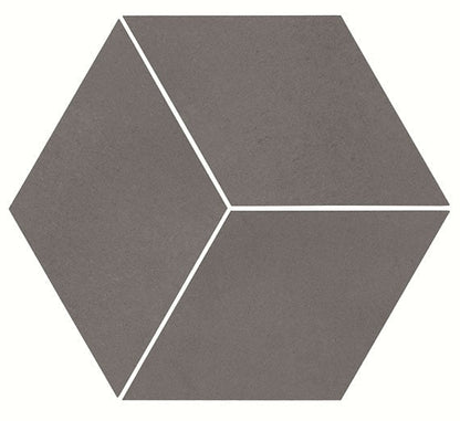 Daltile Uniform Mosaic 12" X 12" 3D Cube Dark Grey