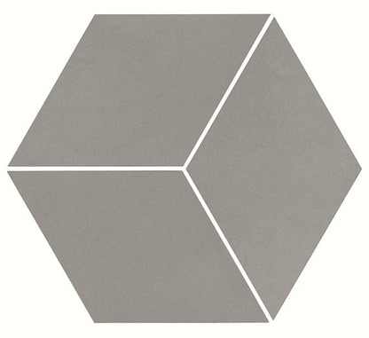 Daltile Uniform Mosaic 12" X 12" 3D Cube Medium Grey