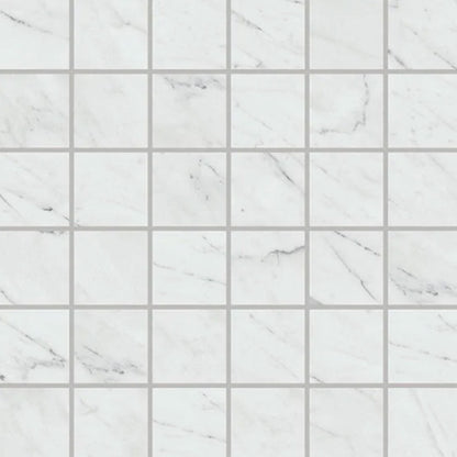 Daltile Marble Attache Lavish 2" X 2" Straight Joint Diamond Carrara