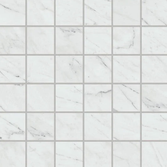 Daltile Marble Attache Lavish 2" X 2" Straight Joint Diamond Carrara