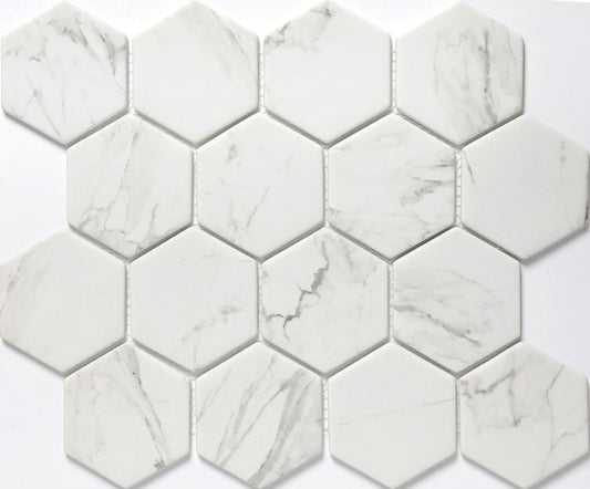 Emser Echo 10"x12" Hexagon Mosaic 3"x3" Calcata