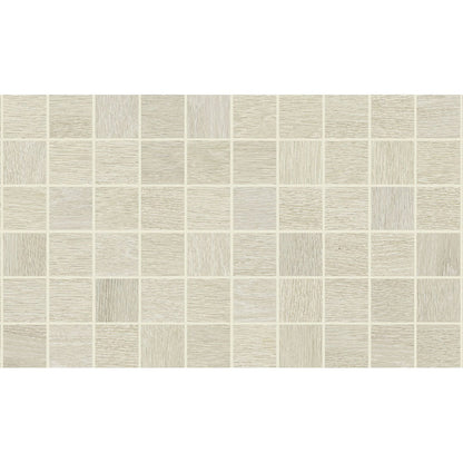 Daltile Emerson Wood 12'' X 24'' Straight Mosaic 2'' X 2'' Matte Ash White