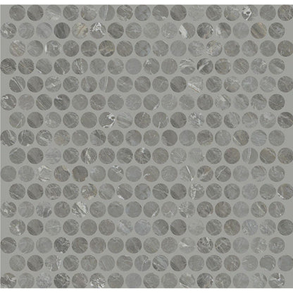 Daltile Famed 11" X 13" Mosaic Penny Rounds Glamour