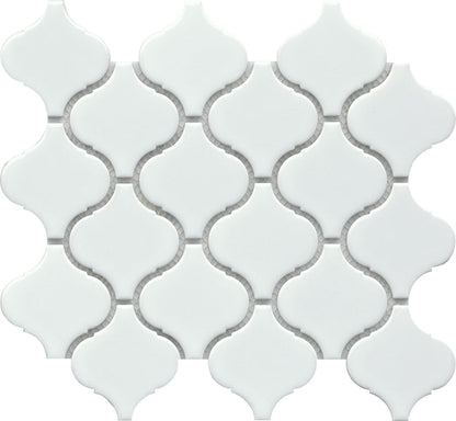 Emser Influence 10"x11" Arbasque Mosaic 3"x3" Polished White