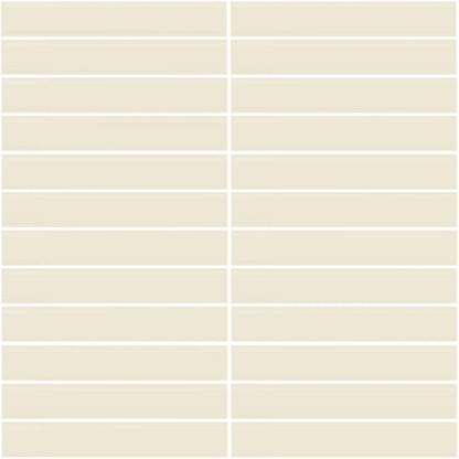 Daltile Color Wheel Mosaic 12'' X 10'' Straight 1'' X 6'' Glossy Biscuit