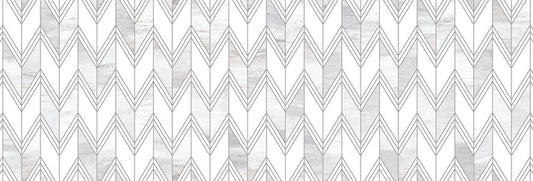 Emser Kudos 16"x47"  Chevron Perla