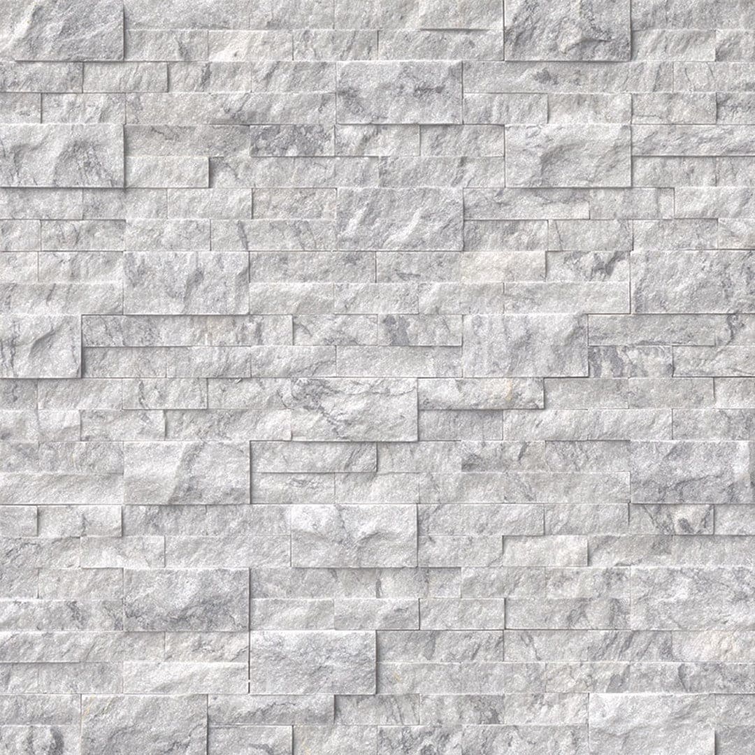 MS International Rockmount 6" x 24" SplitFace Ledger Panel Arabescato Carrara