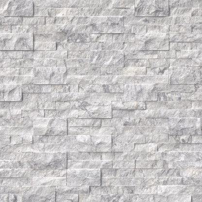MS International Rockmount 6" x 24" SplitFace Ledger Panel Arabescato Carrara