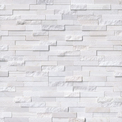 MS International Rockmount 6" x 24" Multi Finish Ledger Panel Arctic White