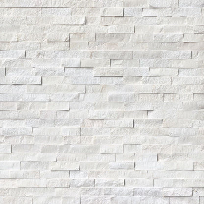 MS International Rockmount 6" x 18" SplitFace Ledger Corner Cosmic White