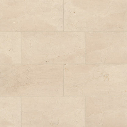 Bedrosians Marble 12" X 24" Honed Crema Marfil Select