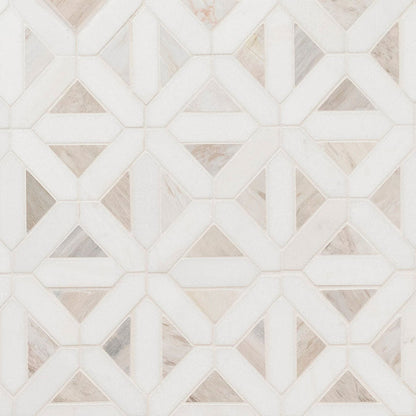 MS International Decorative Mosaic 12" x 12" Geometric Angora