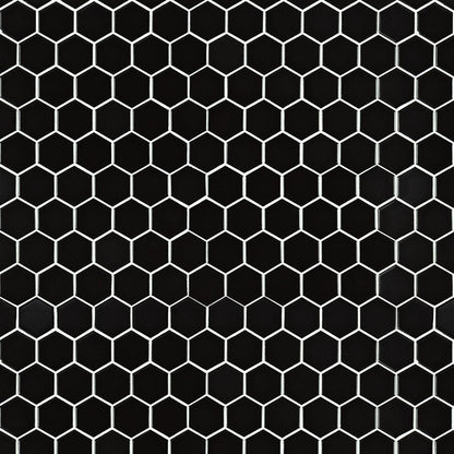 MS International Domino 12" x 12" Hexagon 2" Black