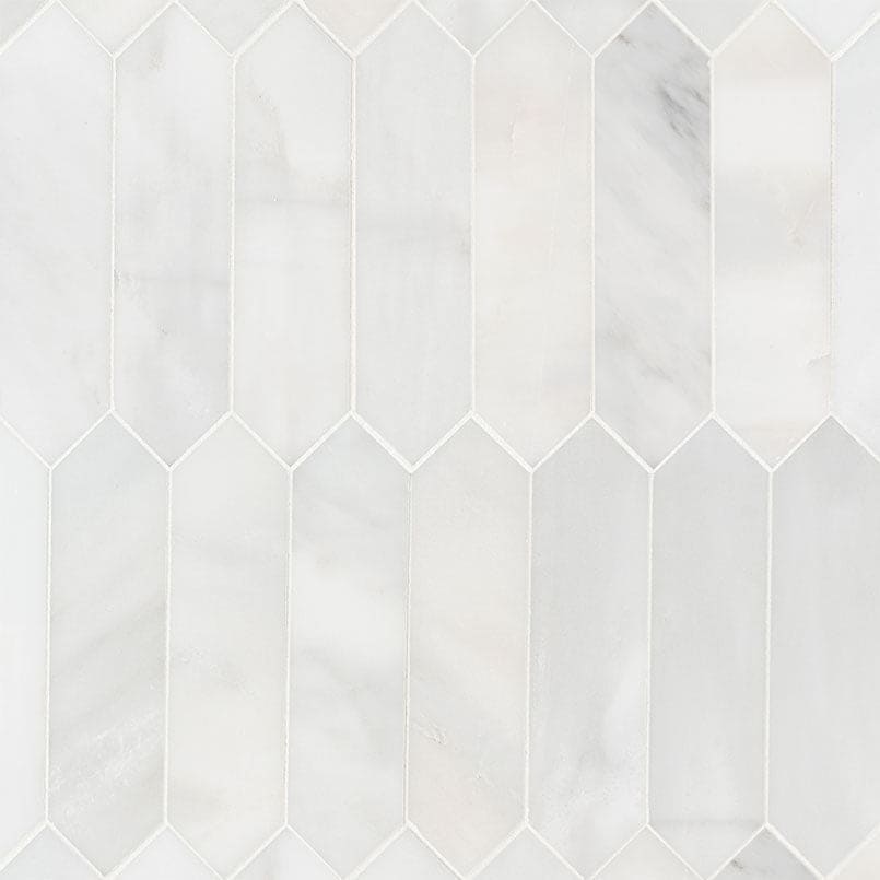 MS International Natural Stone Marble 3" x 12" Picket Honed Arabescato Cararra