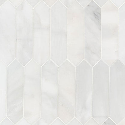 MS International Natural Stone Marble 3" x 12" Picket Honed Arabescato Cararra