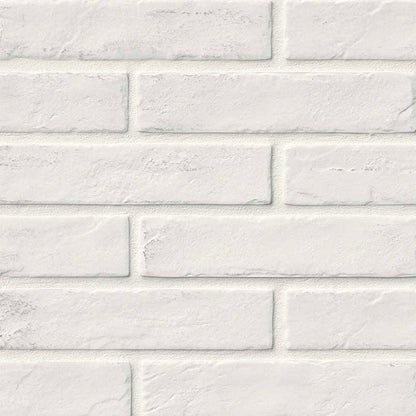 MS International Brickstone 2" x 10" Brick Matte White 