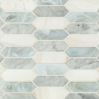 MS International Decorative Mosaic 12" x 12" Picket Cienega Springs