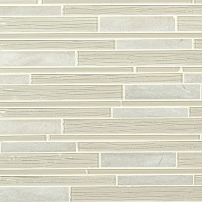 MS International Decorative Mosaic 12" x 12" Interlocking Snowcap Blend