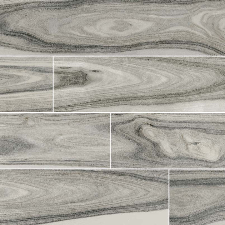 MS International Dellano 8" x 48" Polished Moss Grey