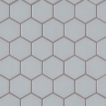 MS International Domino 12" x 12" Hexagon 2" Gray