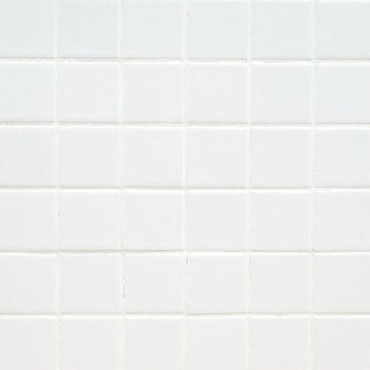 MS International Domino 12" x 12" Matte 9.6mm 2" x 2" White