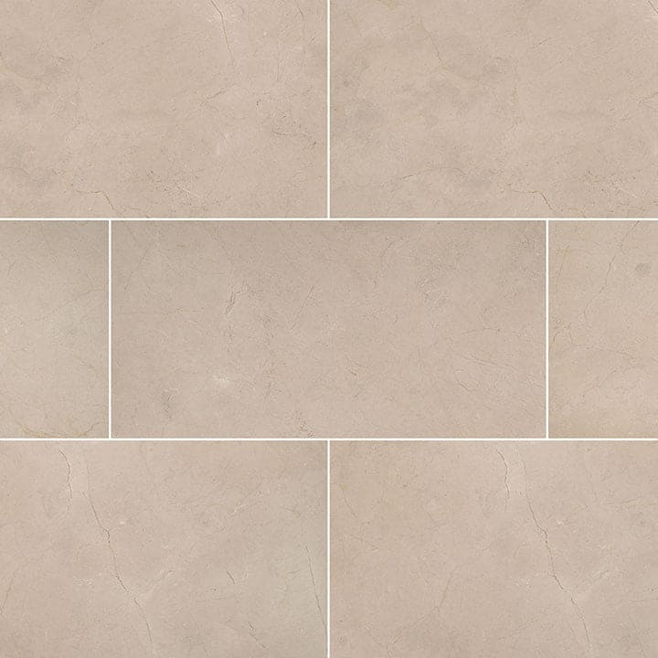 MS International Natural Stone Marble 12" x 24" Polished Crema Marfil Classic