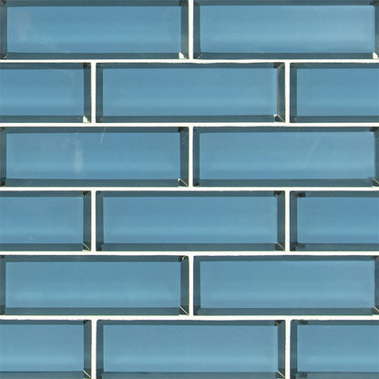 MS International Decorative Mosaic 12" x 12" Subway 2" x 6" Haiku Sapphire