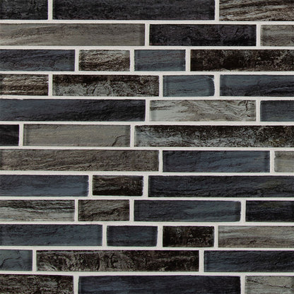 MS International Decorative Mosaic 12" x 12" Interlocking Grigio Lagoon