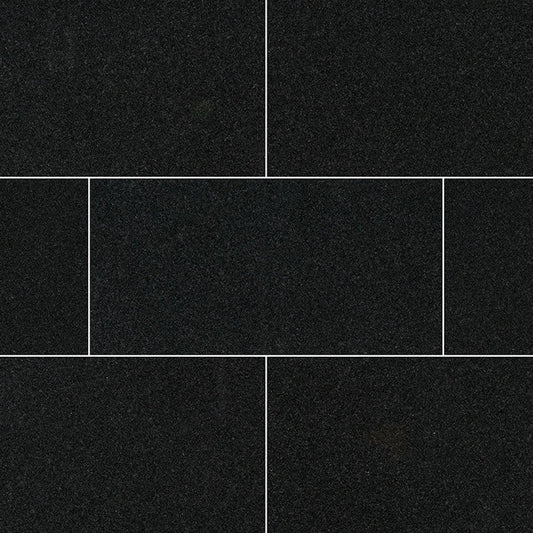 MS International Natural Stone Granite 12" x 24" Honed Premium Black