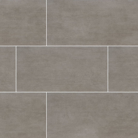 MS International Gridscale 12" x 24" Matte Concrete