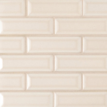 MS International Highland Park 12" x 12" Mosaic 2" x 6" Glossy Antique White